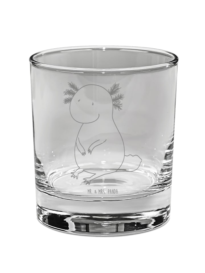 Whiskyglas Axolotl Niedlich ohne Spruch in Transparent