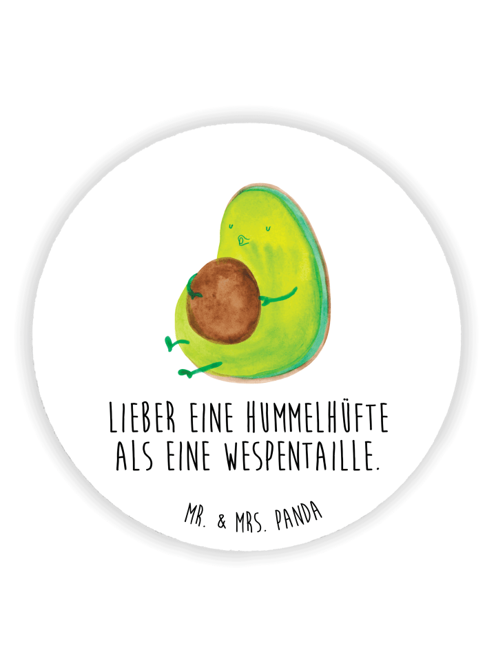 Magnet Avocado Pfeifen mit Spruch in Weiß