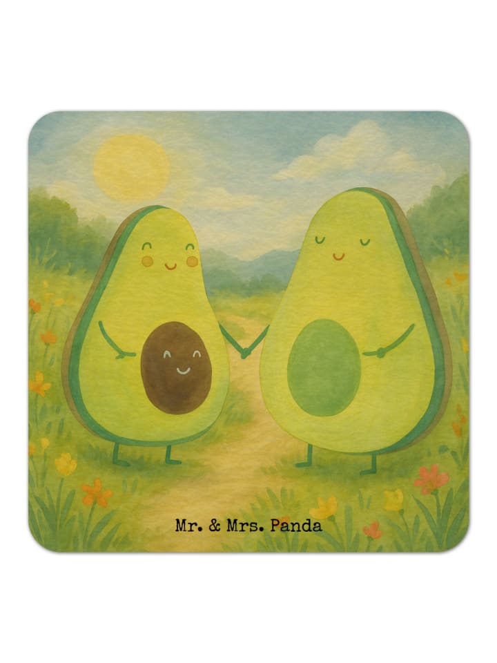 Tischuntersetzer Avocado Pärchen Design ohne Sp... in Weiß