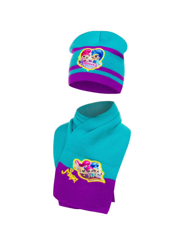 Shimmer and Shine Mützen- und Schalset für Kinder in Türkis