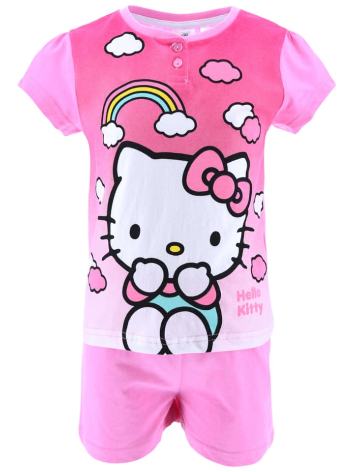 Schlafanzug kurz Hello Kitty in Pink