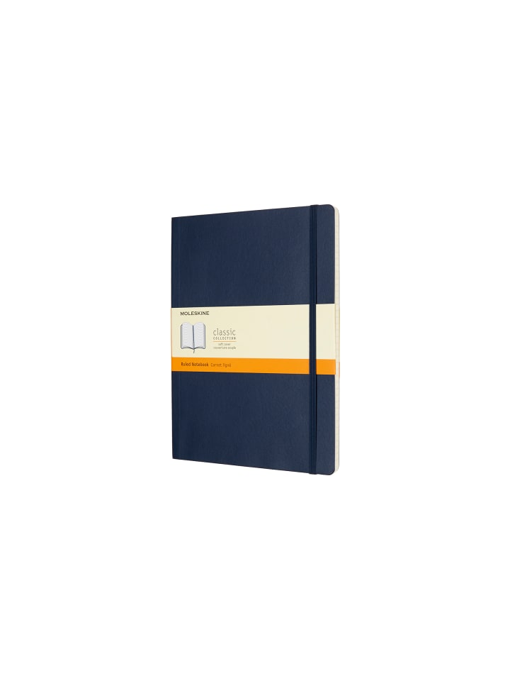 Notizbuch mit weichem Einband, Liniert "Classic" in Saphir
