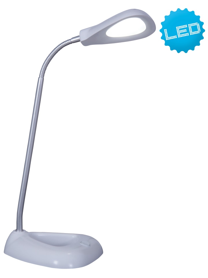 LED Tischleuchte "AMON" in weiß - (L)17 cm x (B)17 cm x (H)37 cm - EEK G