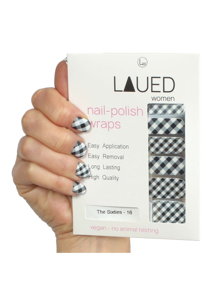 LAUED vegane Nagelfolien textile fusion in The Sixties