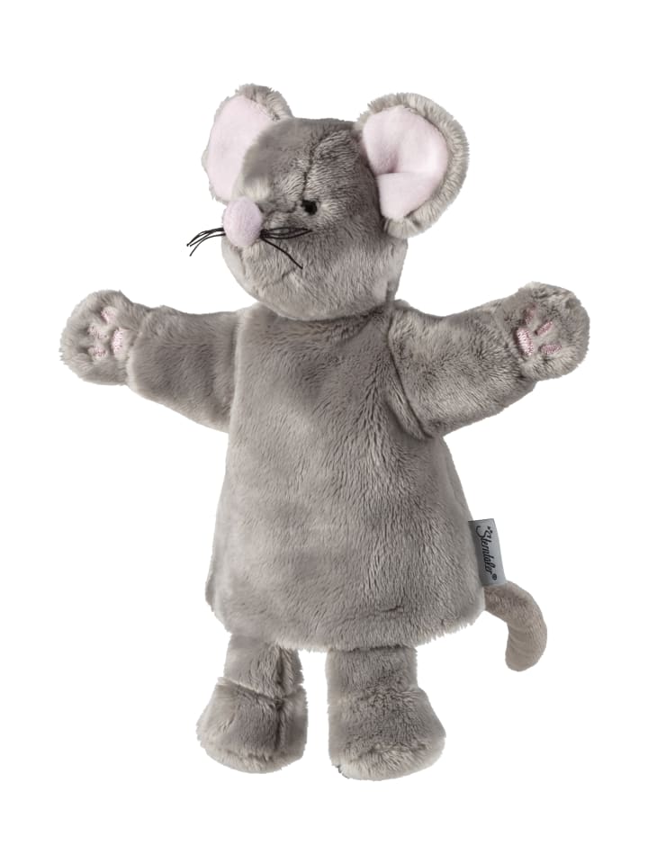 Kinder Handpuppe Maus in grau