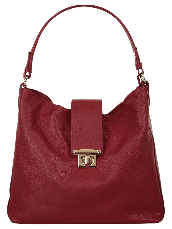 Shopper echt Leder in bordeaux