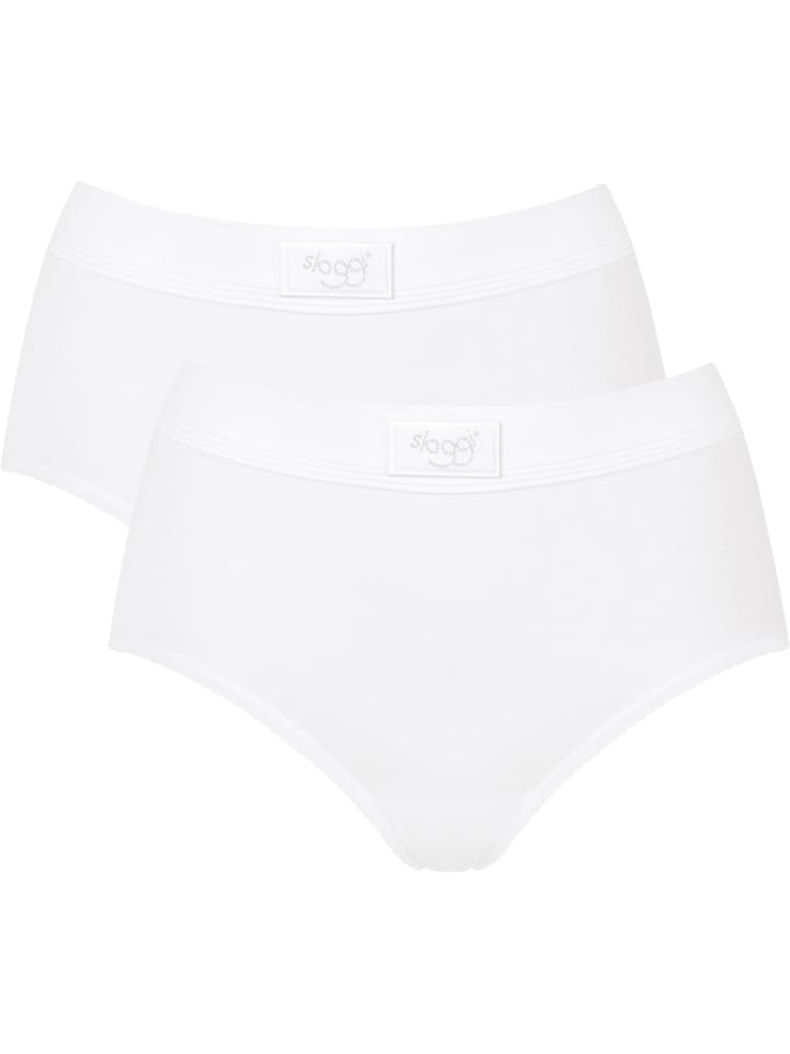 Baumwolle, Single-Jersey Bio Taillenslip 2er-Pack double Comfort in weiß