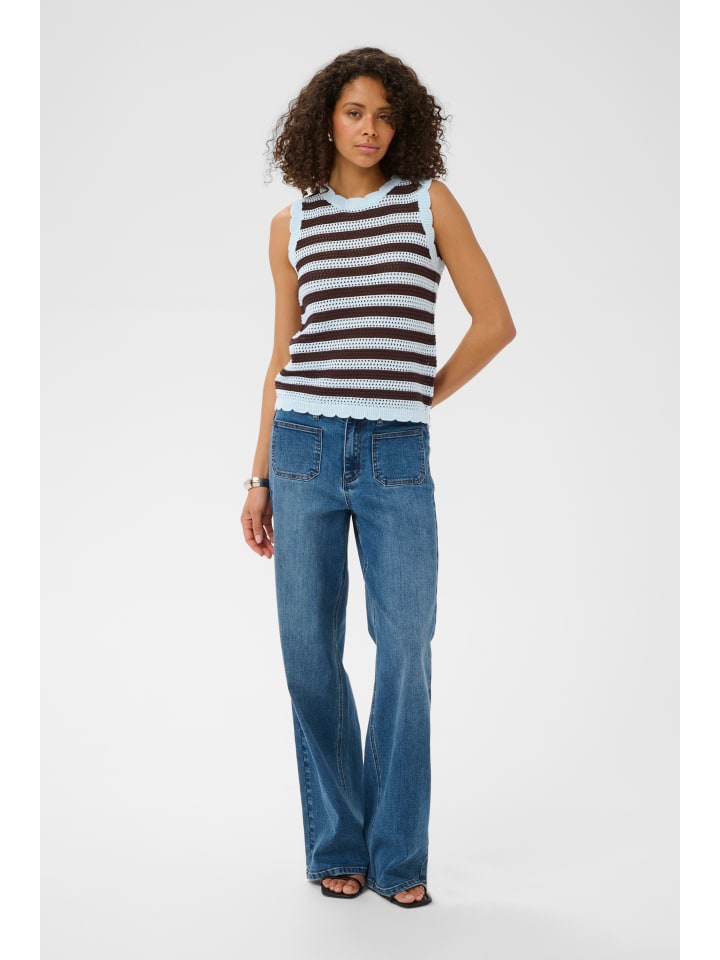 Kurzarm-Bluse KAhillay Regular fit in Fudge, Nantucket Breeze stripe