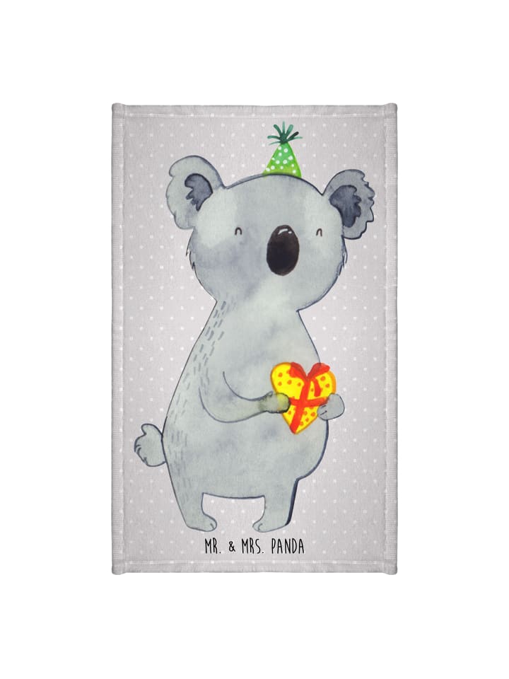 Handtuch Koala Geschenk ohne Spruch in Grau Pastell
