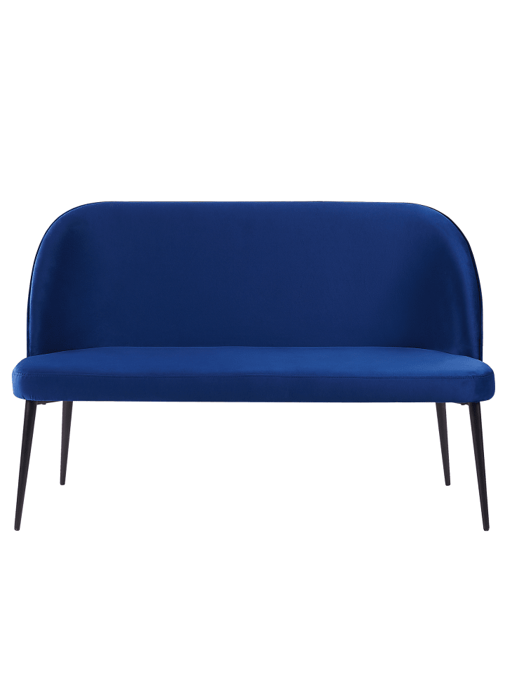 2-Sitzer Sofa OSBY in Blau/Schwarz - (W) 130 x (H) 85 x (L) 49 cm