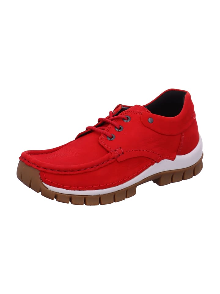 Mokassins Schnürschuhe in Rot