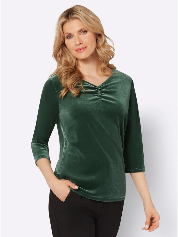 Samtshirt in moos