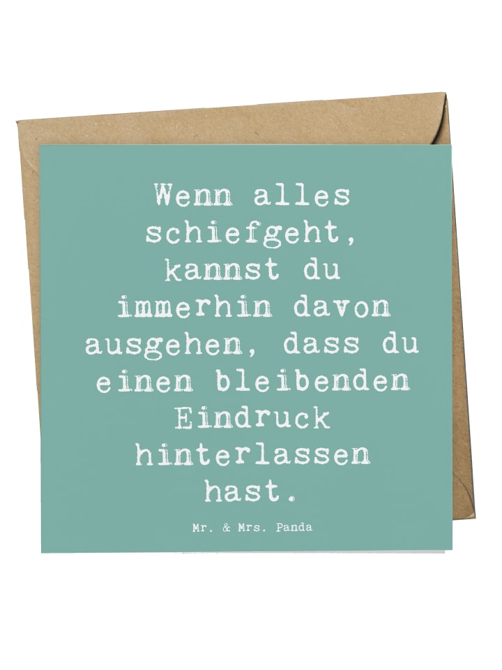 Klappkarte Spruch Trost und Eindruck mit Spruch in Meeresbrise