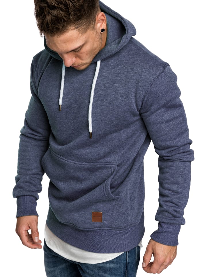 Kapuzenpullover GRIFFIN in Blau Melange