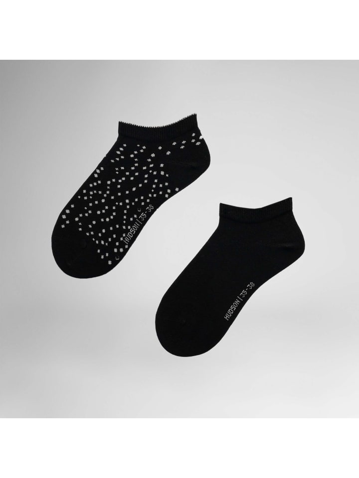 Sneakersocken Dotty 2-Pack Blumenmuster in Black