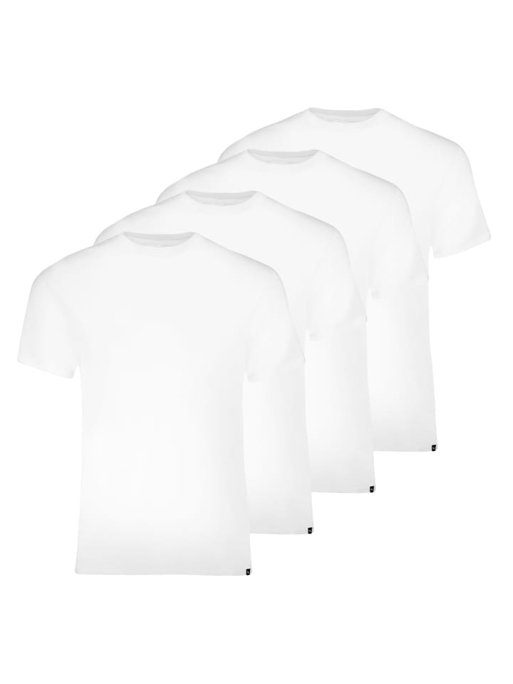 4er Pack C-Neck T-Shirts in Weiß