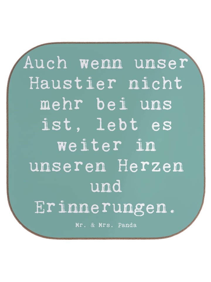 Glasuntersetzer Spruch Trauerbewältigung nach d... in Meeresbrise