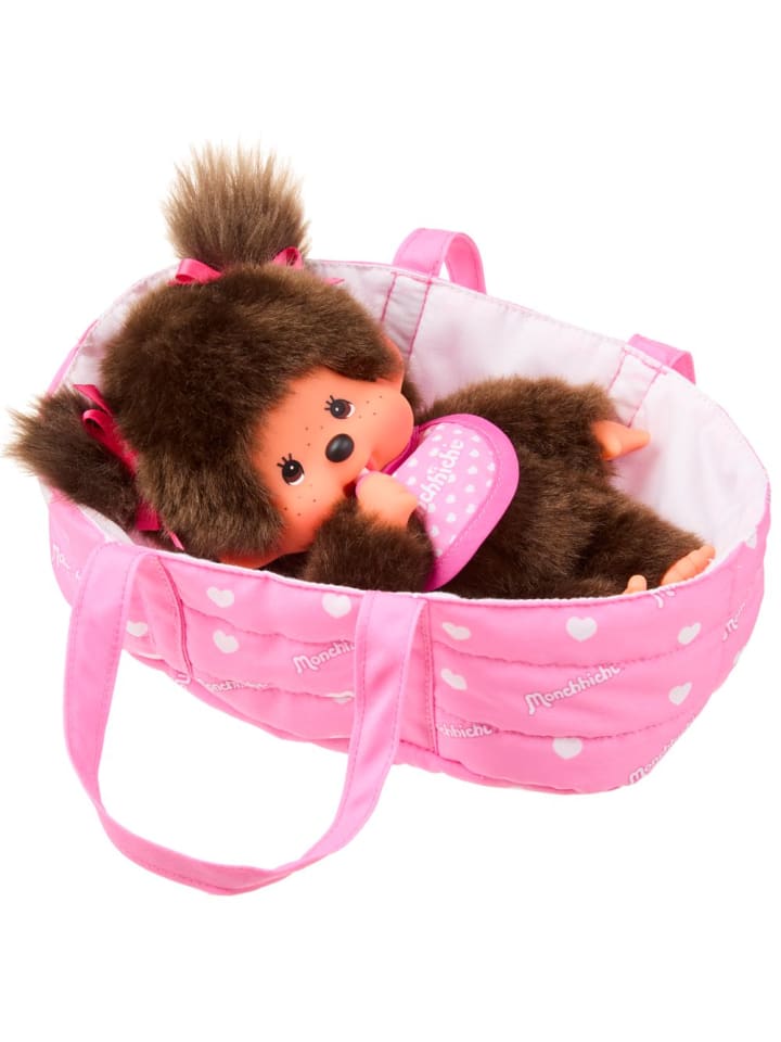 Mädchen & Tragetasche | 20 cm | Monchhichi Puppe in Geschenkverpackung