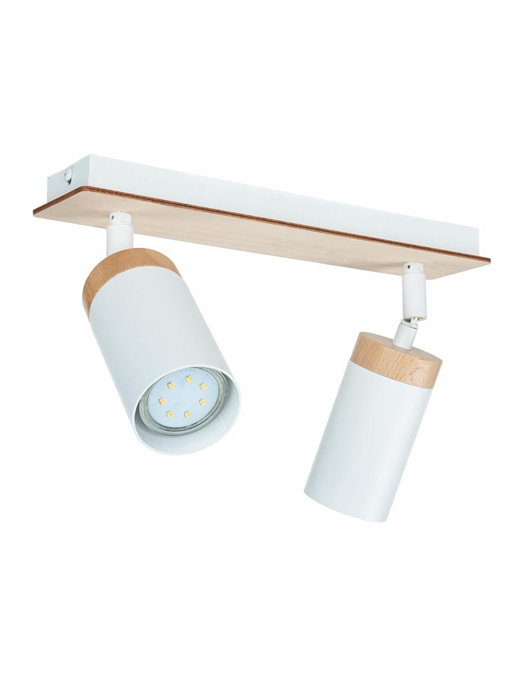 Spot Strahler (B)8 x (L)42 x (H)18 cm in Weiß Holz