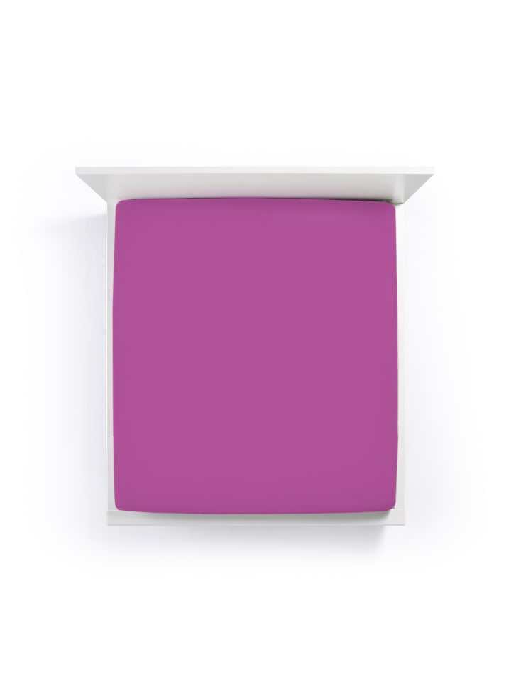 Spannbettlaken Bella Donna Jersey in Fuchsia