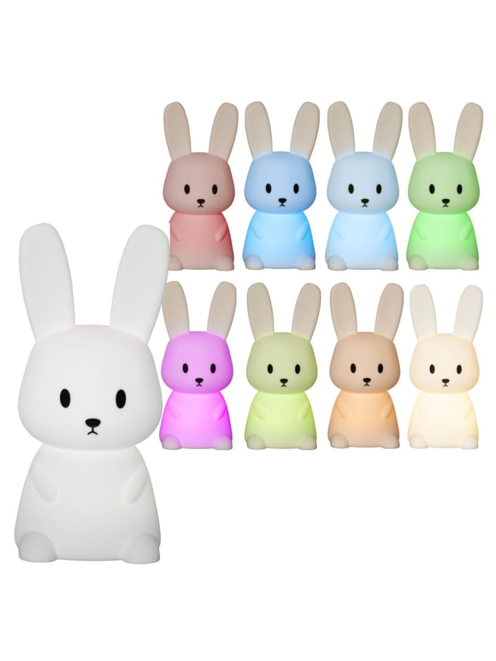 LED Nachtlicht Hase Stupsi Einschlaflicht Farbwechsel H: 20cm in weiß