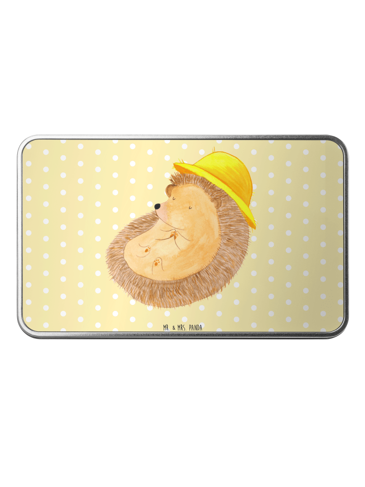 Aufbewahrungsbox Igel Beten ohne Spruch in Gelb Pastell