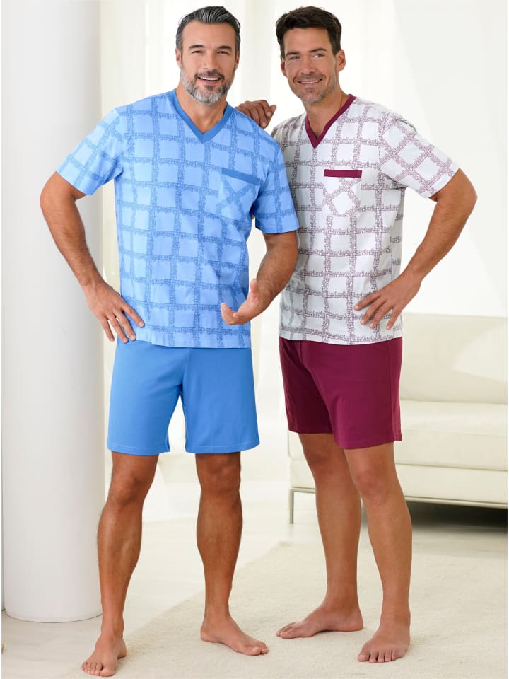 Shortys in bleu + bordeaux