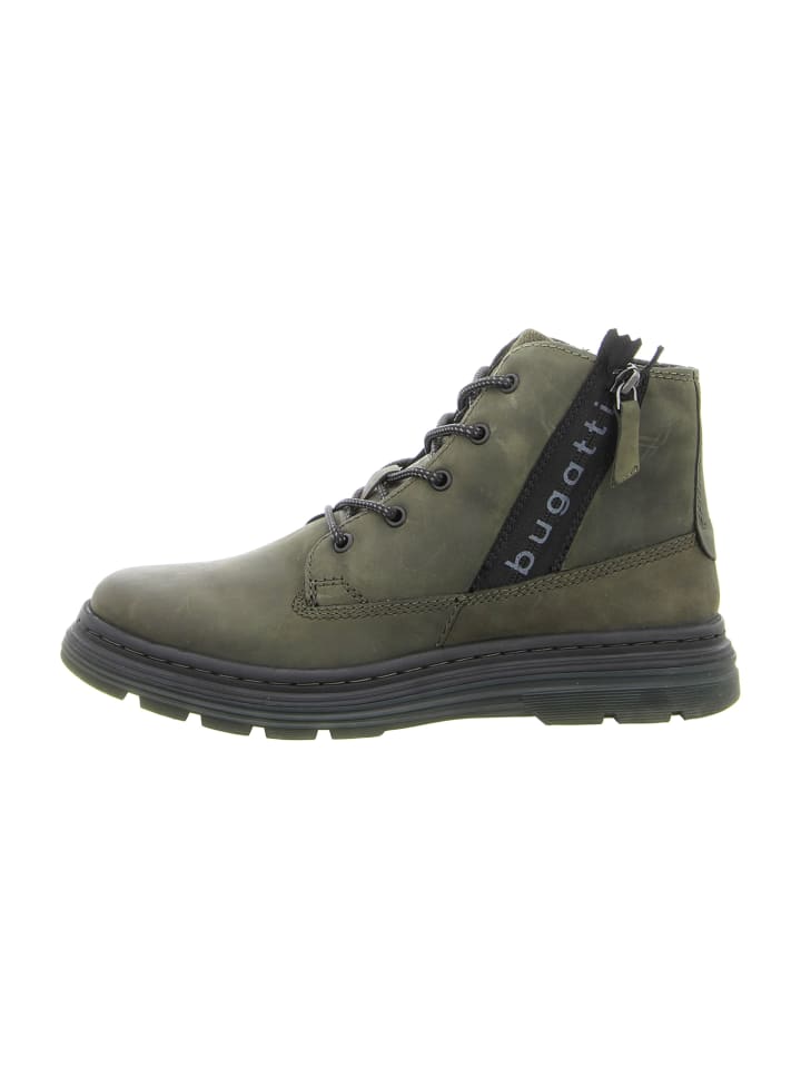 Schnürstiefeletten in Grün