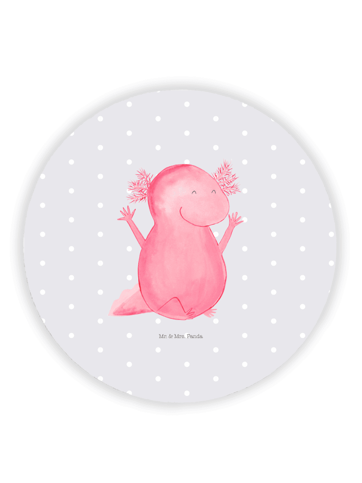 Magnet Axolotl Hurra ohne Spruch in Grau Pastell