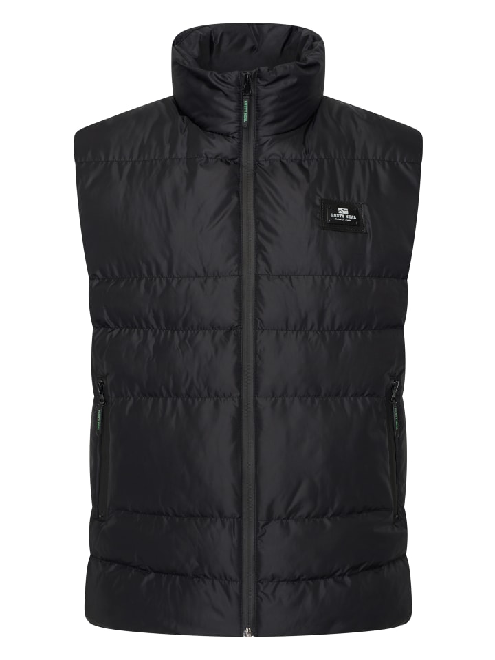 Warme Herren Winter-Steppweste Outdoor Freizeitweste in Schwarz