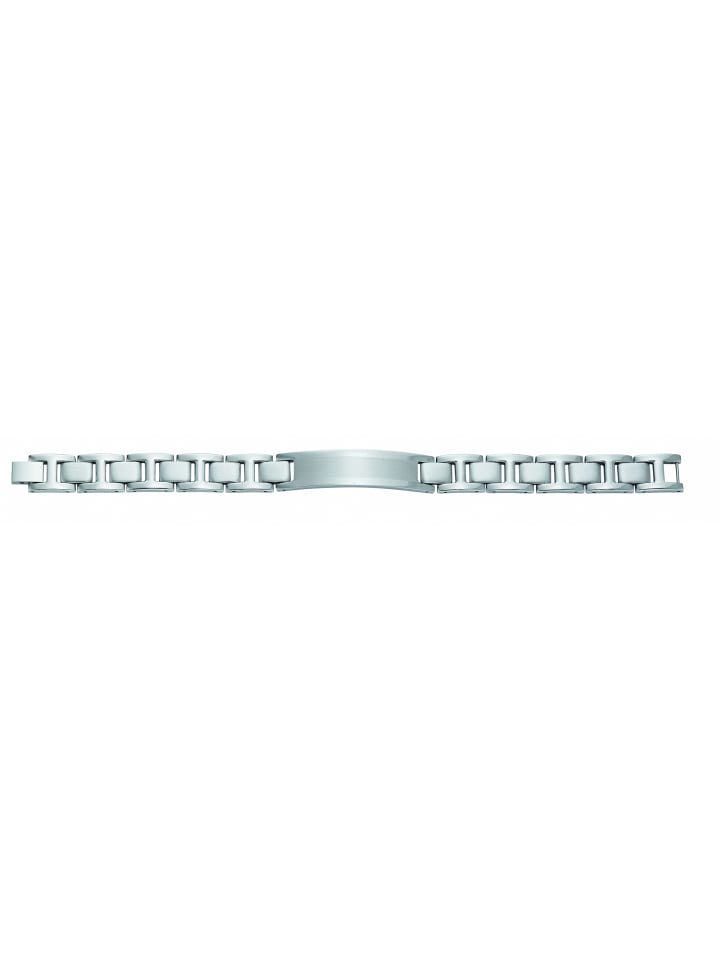 Herren Edelstahl Armband 21 cm in silber
