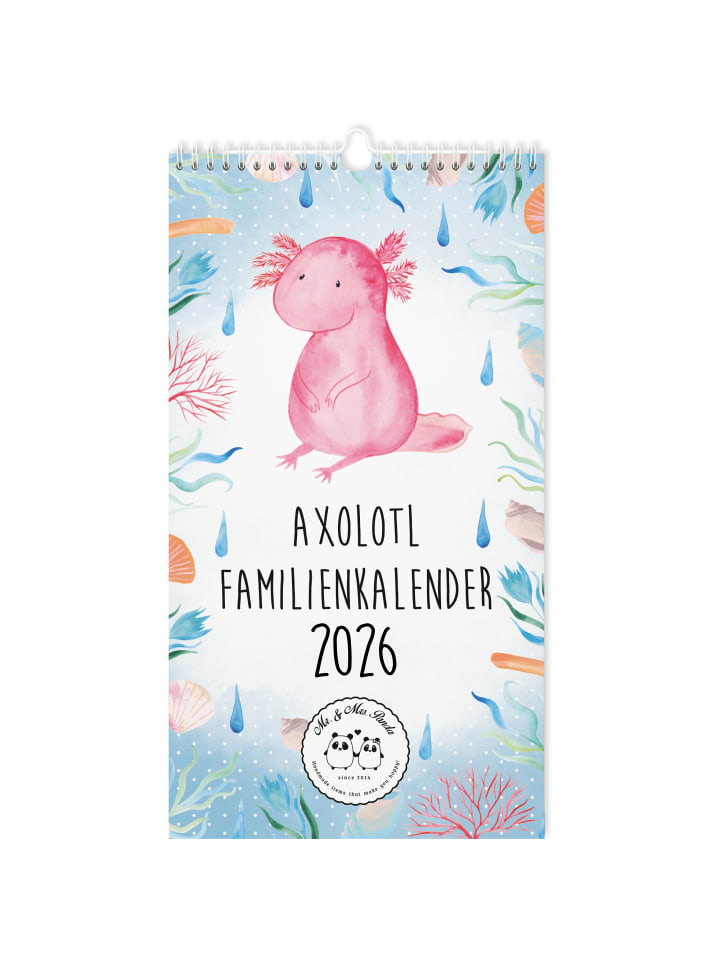 Kalender 2026 Axolotl Collection ohne Spruch in Weiß