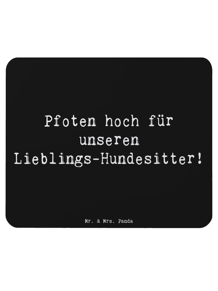 Mouse Pad Spruch Lieblings-Hundesitter mit Spruch in Schwarz