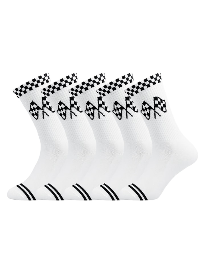 Sportsocken Touchdown in weiß/TOO FAST