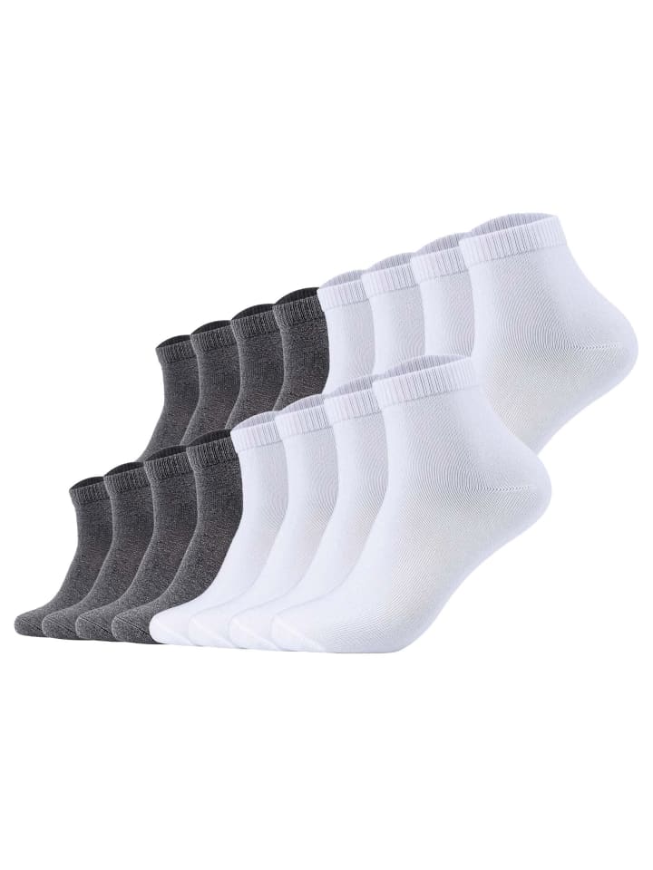 Socken 16er Pack in Weiß/Grau