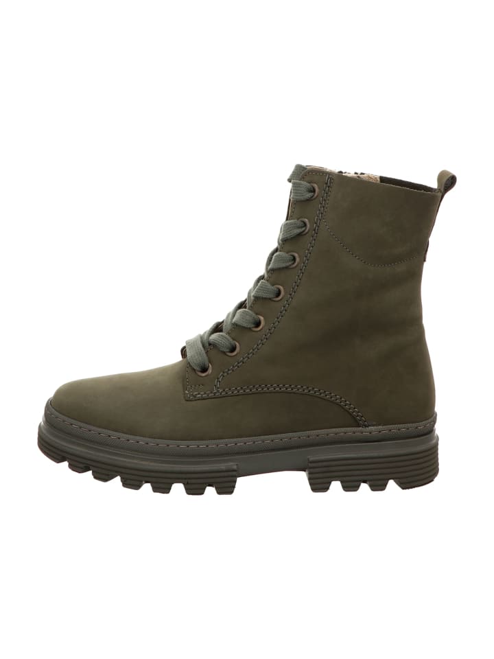 Schnürstiefeletten in Grün