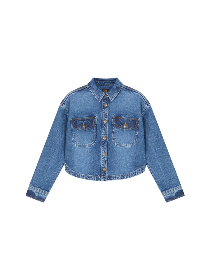 Jeanshemd Flap Pocket in Vintage Blues