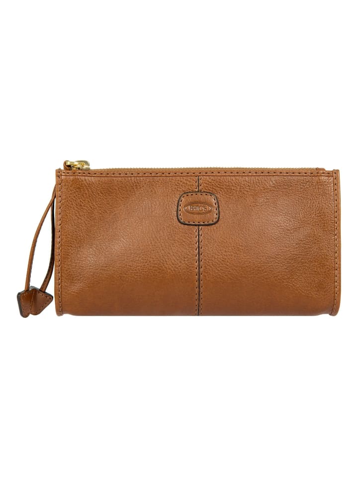 Volterra Clutch Tasche Leder 20 cm tobacco