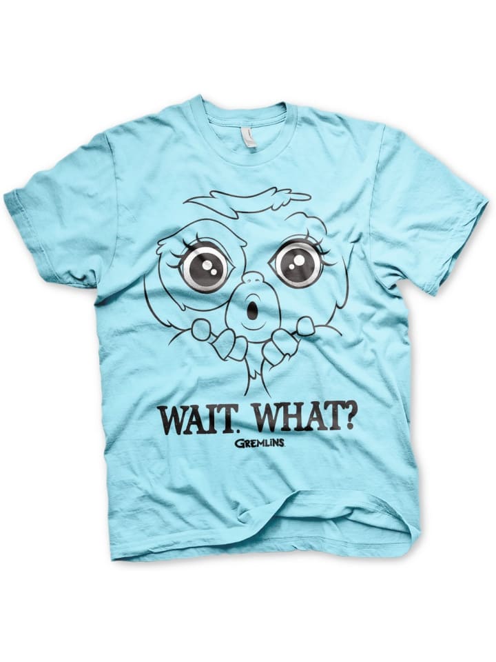 T-Shirt "Wait. What? T-Shirt" in Blau