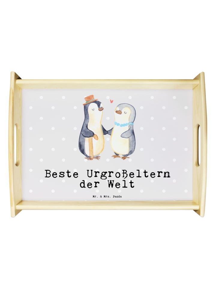 Servier Tablett Pinguin Beste Urgroßeltern der ... in Grau Pastell