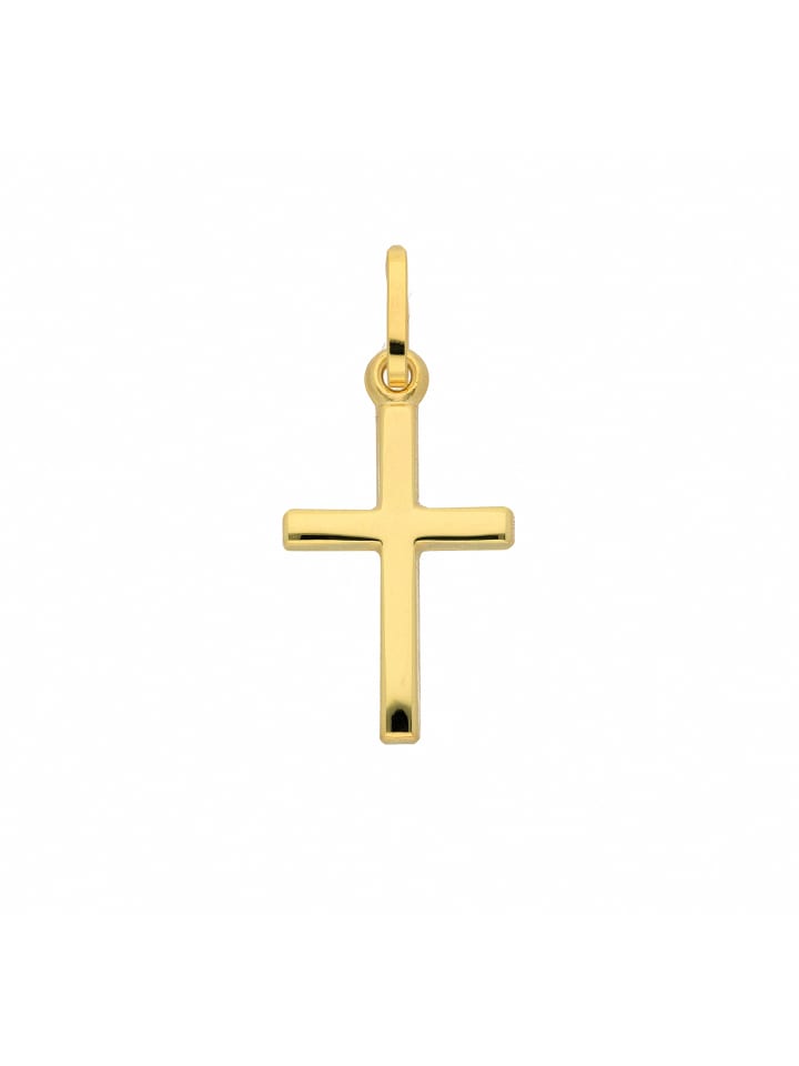 Damen & Herren 333 Gold Kreuz Anhänger in gold