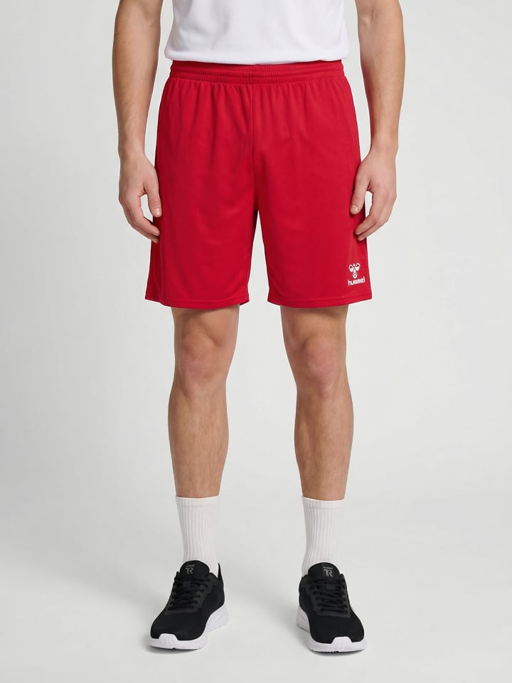 Kurze Hose Hmlessential Herren in TRUE RED