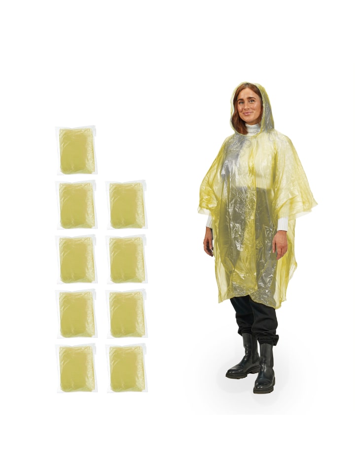 100 x Regenponcho in Gelb