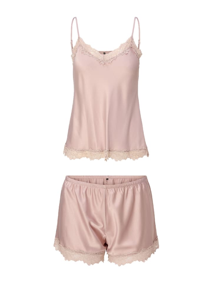 DAILY satin top & short Shadow grey