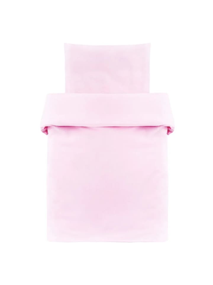 Bettwäsche 80 x 80 cm - Uni Rosa in rosa