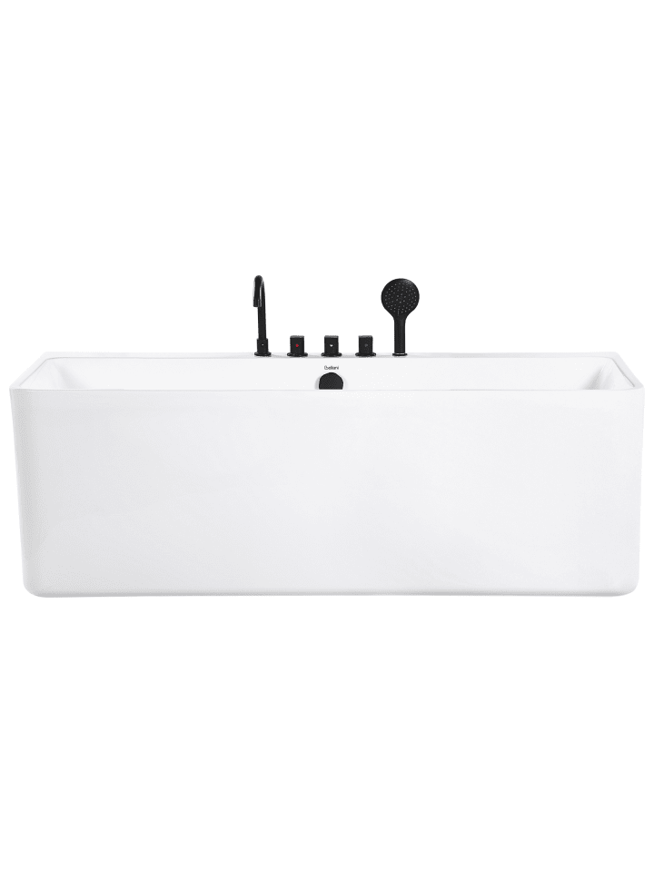 4-tlg Badewanne QUATRE in Weiß/Schwarz