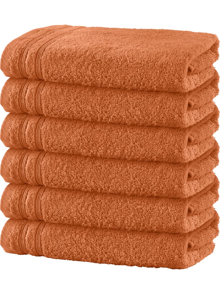 Badetuch 6er-Pack Heidelberg in terra