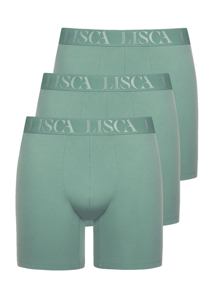 3er Pack long Boxer in aloe green