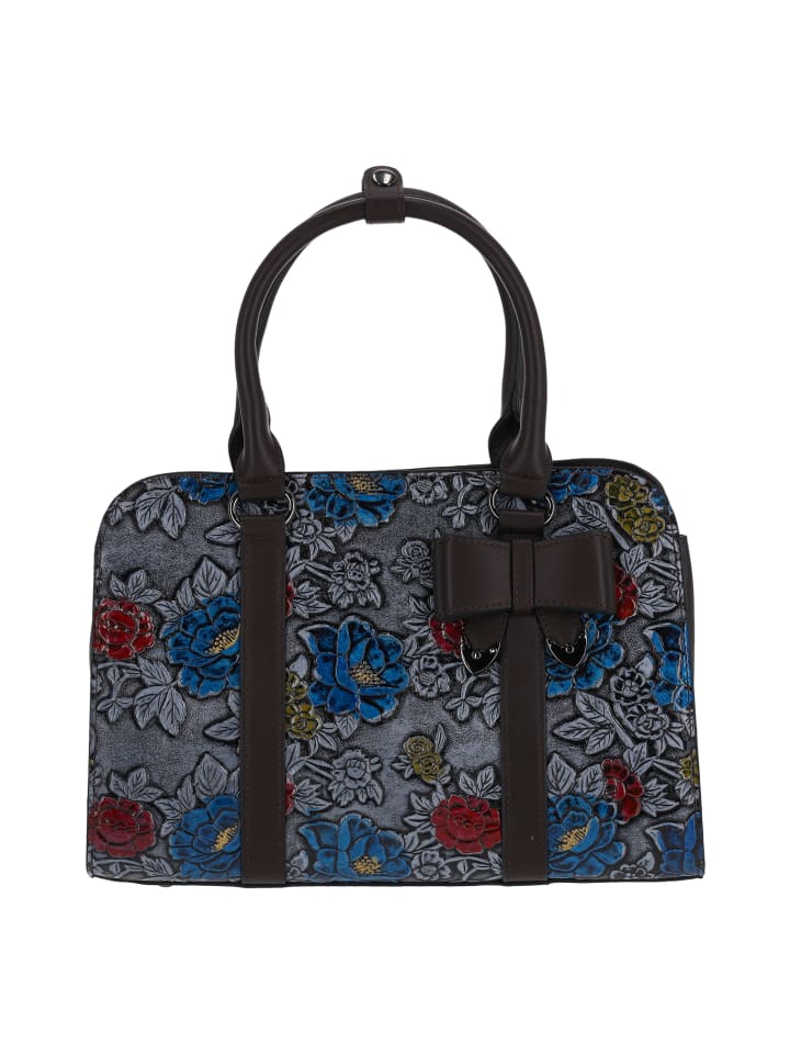 Women Tote Bag in Navy Multicolor