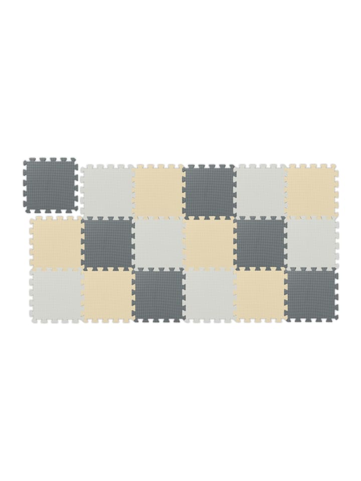 18.tlg. Puzzlematten Set in Mehrfarbig - (B)30 x (T)30 cm